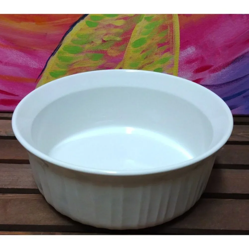 Corningware Round French White Stoneware Casserole Dish 1.4 Liter, Instant Pot
